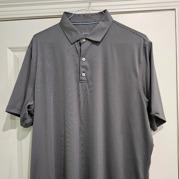 johnnie-O Performance Men's Polo Shirt XL – Gray Microstripe | PREP-FORMANCE - Picture 1 of 3